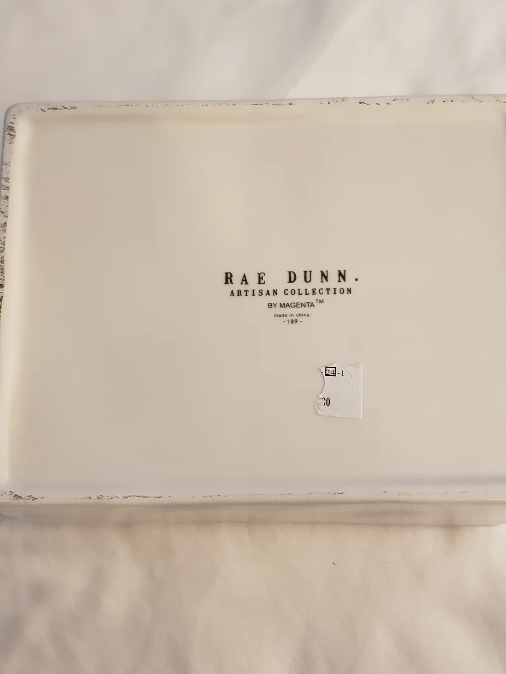 Rae Dunn White Ceramic 'HELLO PRETTY' Jewery Box